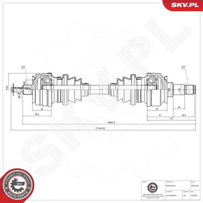 Piedziņas vārpsta ESEN SKV 40SKV229
