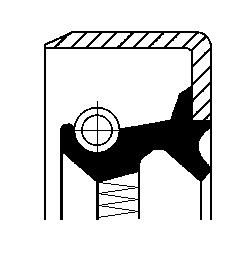 Уплотняющее кольцо, механическая коробка передач CORTECO 12012021B