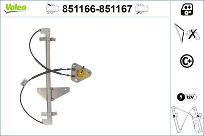 Стеклоподъемник VALEO 851166