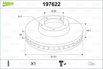 Bremžu diski VALEO 197622