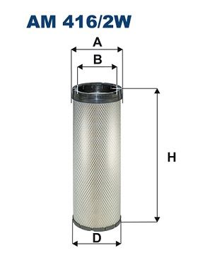 Sekundārā gaisa filtrs FILTRON AM 416/2W
