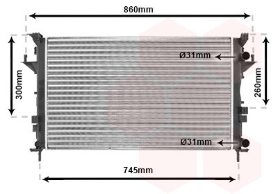 Radiators, Motora dzesēšanas sistēma VAN WEZEL 43002290