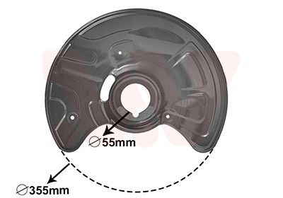 Dubļu sargs, Bremžu disks VAN WEZEL 3041372