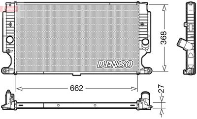 Радиатор, охлаждение двигателя DENSO DRM50090