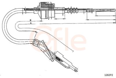 Трос, управление сцеплением COFLE 1282P2