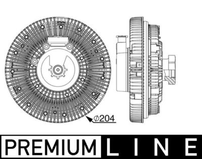 Сцепление, вентилятор радиатора MAHLE CFC 245 000P