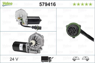 Stikla tīrītāju motors VALEO 579416