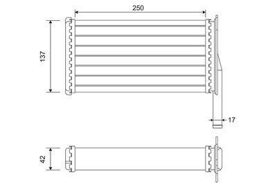 Теплообменник, отопление салона VALEO 812129