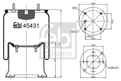 Pneimoatsperes spilvens, Pneimopiekare FEBI BILSTEIN 45431