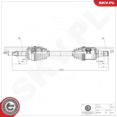 Приводной вал ESEN SKV 40SKV427