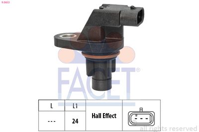 Датчик, положение распределительного вала FACET 9.0653