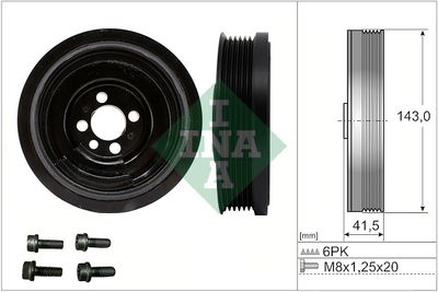 Комплект ременных шкивов, коленчатый вал Schaeffler INA 544 0182 20
