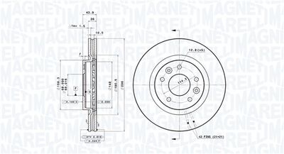 Тормозной диск MAGNETI MARELLI 360406156801