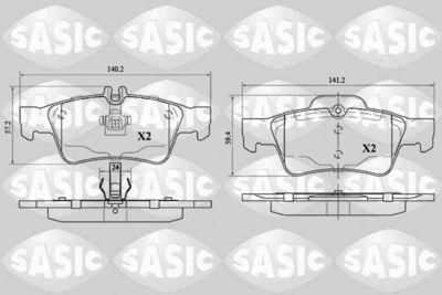 Bremžu uzliku kompl., Disku bremzes SASIC 6216105