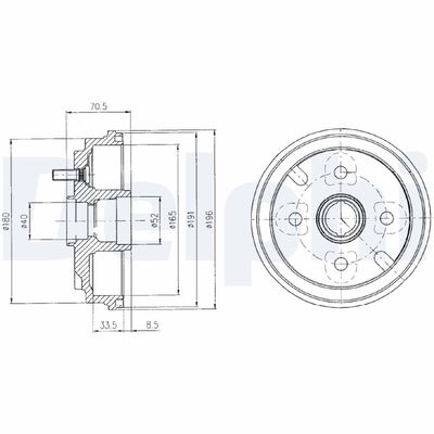 Bremžu trumulis DELPHI BF462