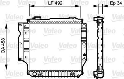 Radiators, Motora dzesēšanas sistēma VALEO 735196