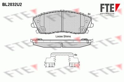 Bremžu uzliku kompl., Disku bremzes FTE 9010618