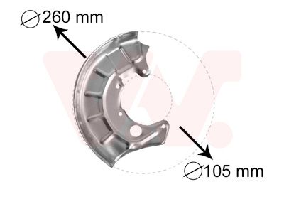 Dubļu sargs, Bremžu disks VAN WEZEL 5880372