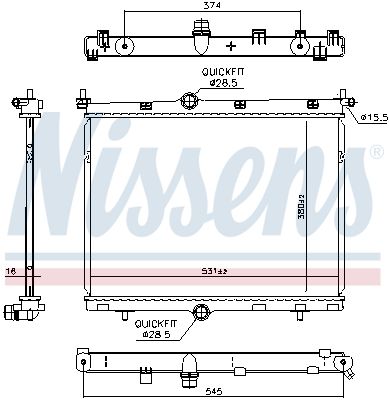 Radiators, Motora dzesēšanas sistēma NISSENS 607030
