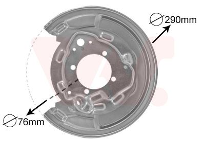 Dubļu sargs, Bremžu disks VAN WEZEL 5307373