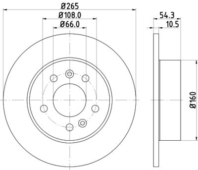 Bremžu diski HELLA PAGID 8DD 355 106-441