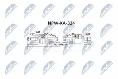 Приводной вал NTY NPW-KA-324
