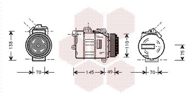 Компрессор, кондиционер VAN WEZEL 0600K181