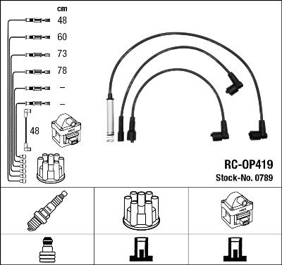Augstsprieguma vadu komplekts NGK 0789