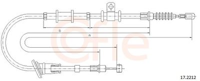 Тросик, cтояночный тормоз COFLE 17.2212