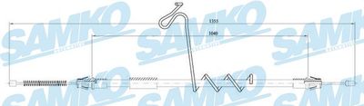 Тросик, cтояночный тормоз SAMKO C1616B