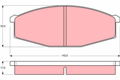 Комплект тормозных колодок, дисковый тормоз TRW GDB251