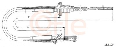 Трос, управление сцеплением COFLE 18.6100