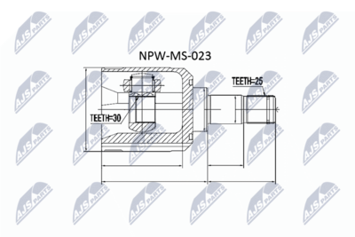 Шарнирный комплект, приводной вал NTY NPW-MS-023