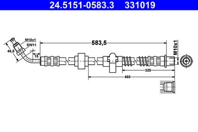 Тормозной шланг ATE 24.5151-0583.3