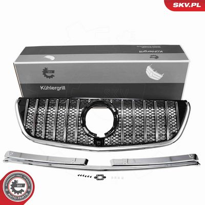 grill Mercedes GTR,srebrny,MERCEDES Vito (W447, 2019+),A4478881700 ESEN SKV 66SKV614