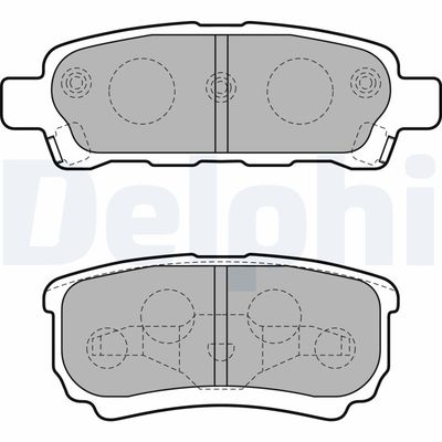 Комплект тормозных колодок, дисковый тормоз DELPHI LP1852