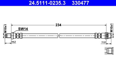 Тормозной шланг ATE 24.5111-0235.3
