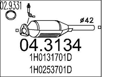 Катализатор MTS 04.3134