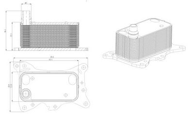 масляный радиатор, двигательное масло NRF 31835