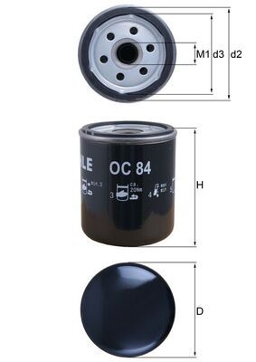 Масляный фильтр KNECHT OC 84