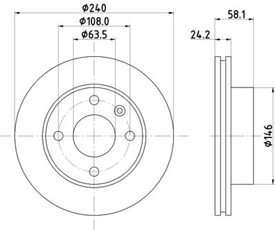 Тормозной диск HELLA PAGID 8DD 355 100-531
