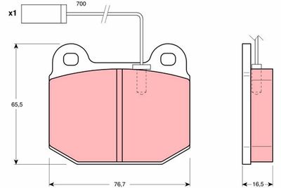 Комплект тормозных колодок, дисковый тормоз TRW GDB1253