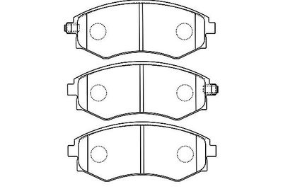 Bremžu uzliku kompl., Disku bremzes KAVO PARTS KBP-7508