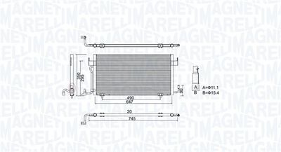 Kondensators, Gaisa kond. sistēma MAGNETI MARELLI 350203777000