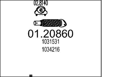 Izplūdes caurule MTS 01.20860