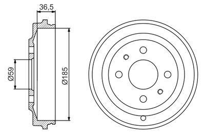 Bremžu trumulis BOSCH 0986477161