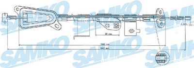 Тросик, cтояночный тормоз SAMKO C0482B