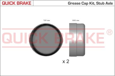 Крышка, подшипник ступицы колеса QUICK BRAKE 9823K