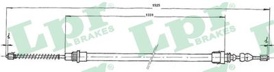 Тросик, cтояночный тормоз LPR C0664B
