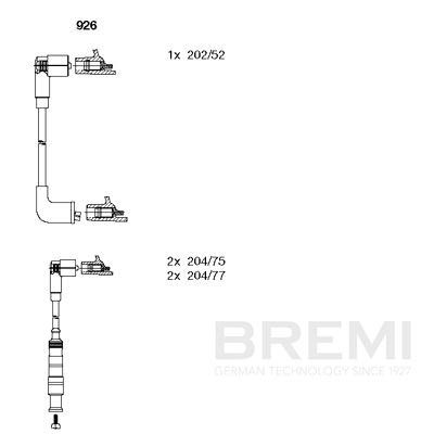 Augstsprieguma vadu komplekts BREMI 926